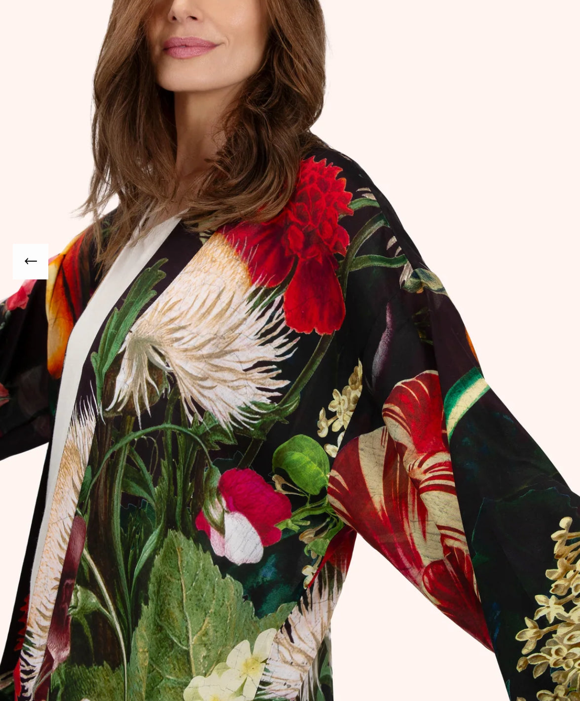 KIMONO OPULANT FLORALS - Powder
