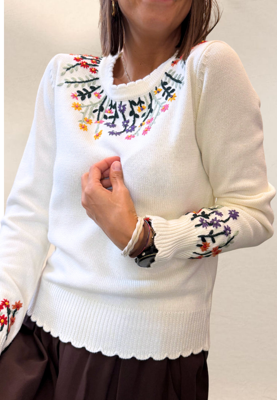 MAGLIONE OPORTO BIANCO - Smile Vestidor