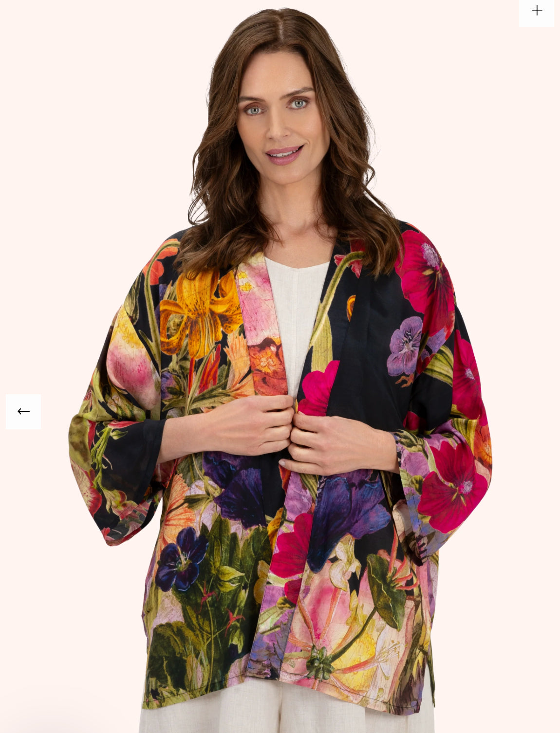 KIMONO MIDNIGHT POSY - Powder