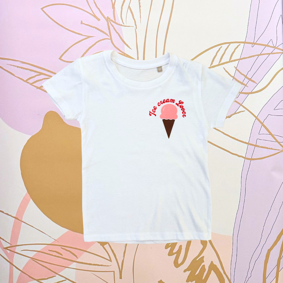 T-SHIRT BABY ICE CREAM LOVER - Hand made