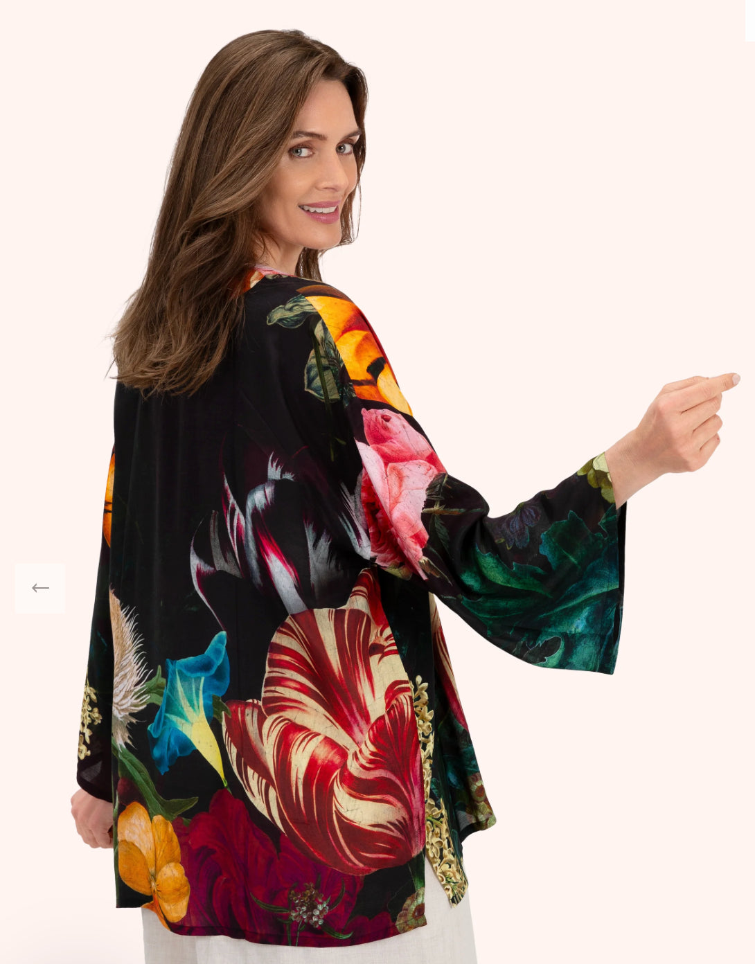 KIMONO OPULANT FLORALS - Powder