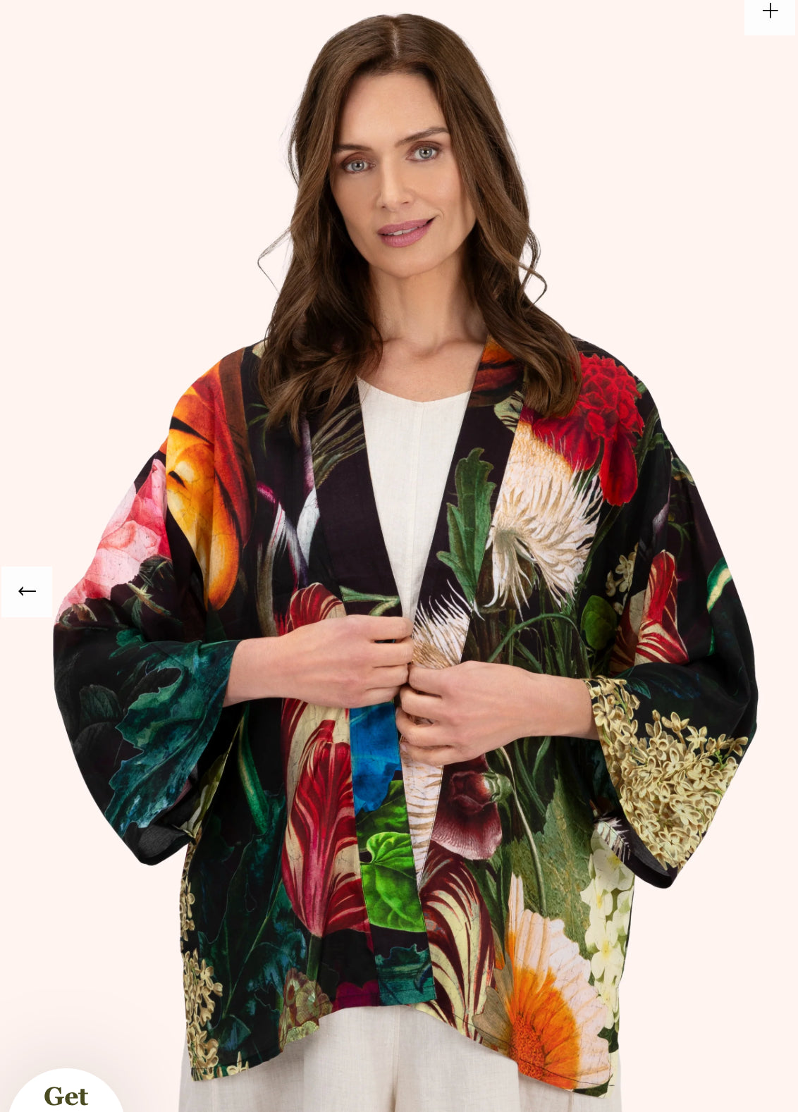 KIMONO OPULANT FLORALS - Powder