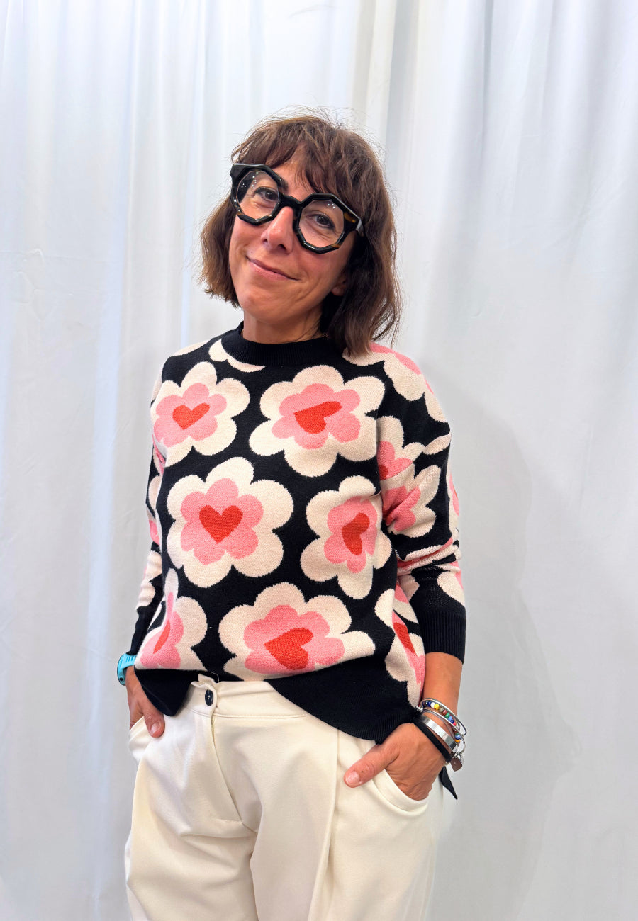 MAGLIONE FLOWER IN LOVE - Compania Fantastica
