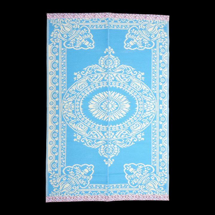 TAPPETO FLOWER BLU