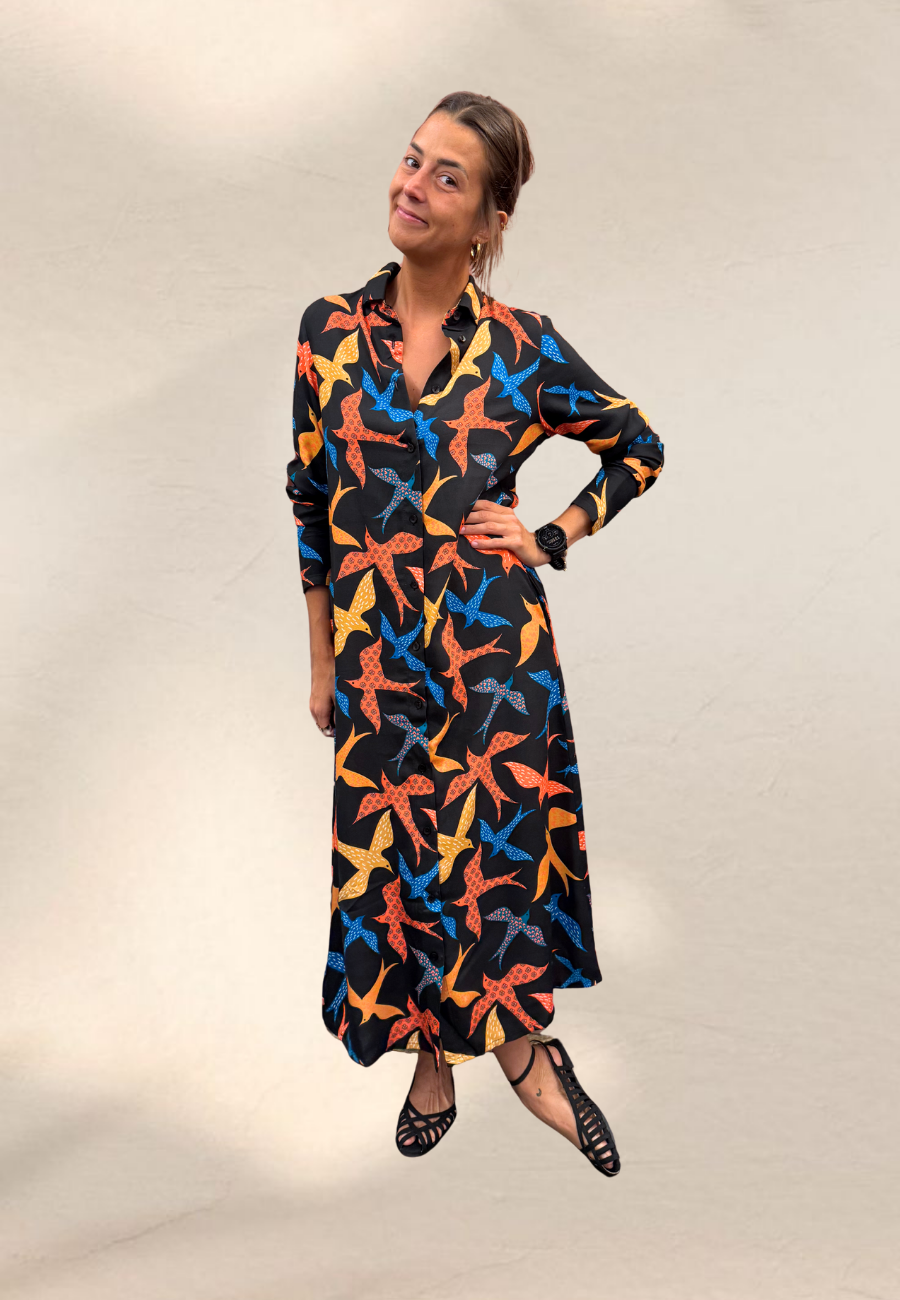 ABITO PAJAROS CHEMISIER - Pepaloves