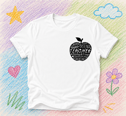 T-SHIRT TEACHER APPLE - Hand made