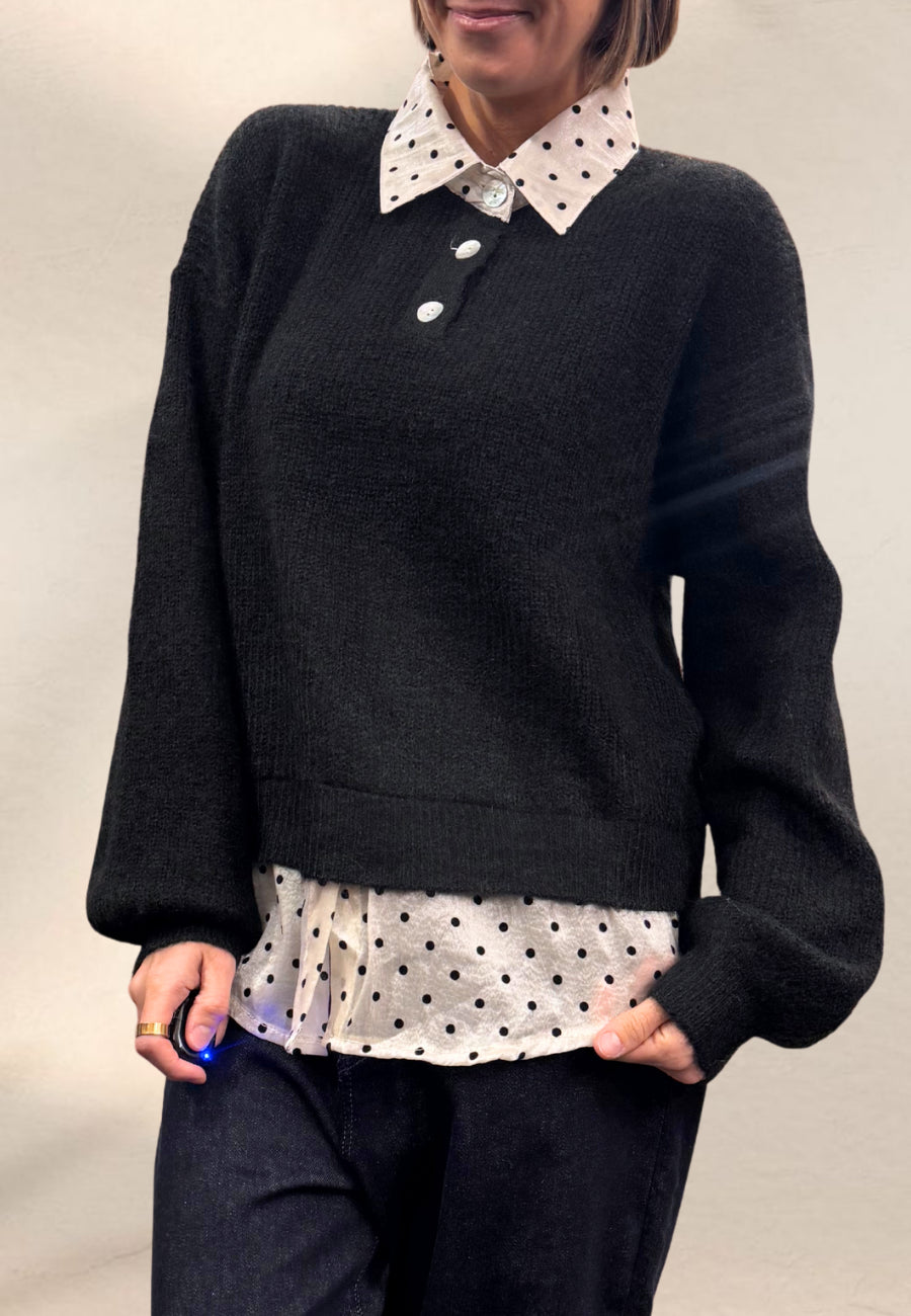 MAGLIONE CLAUDE NERO - Paris Fashion Shop