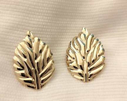 ORECCHINO FOGLIA D'ORO - Paris Fashion Shop