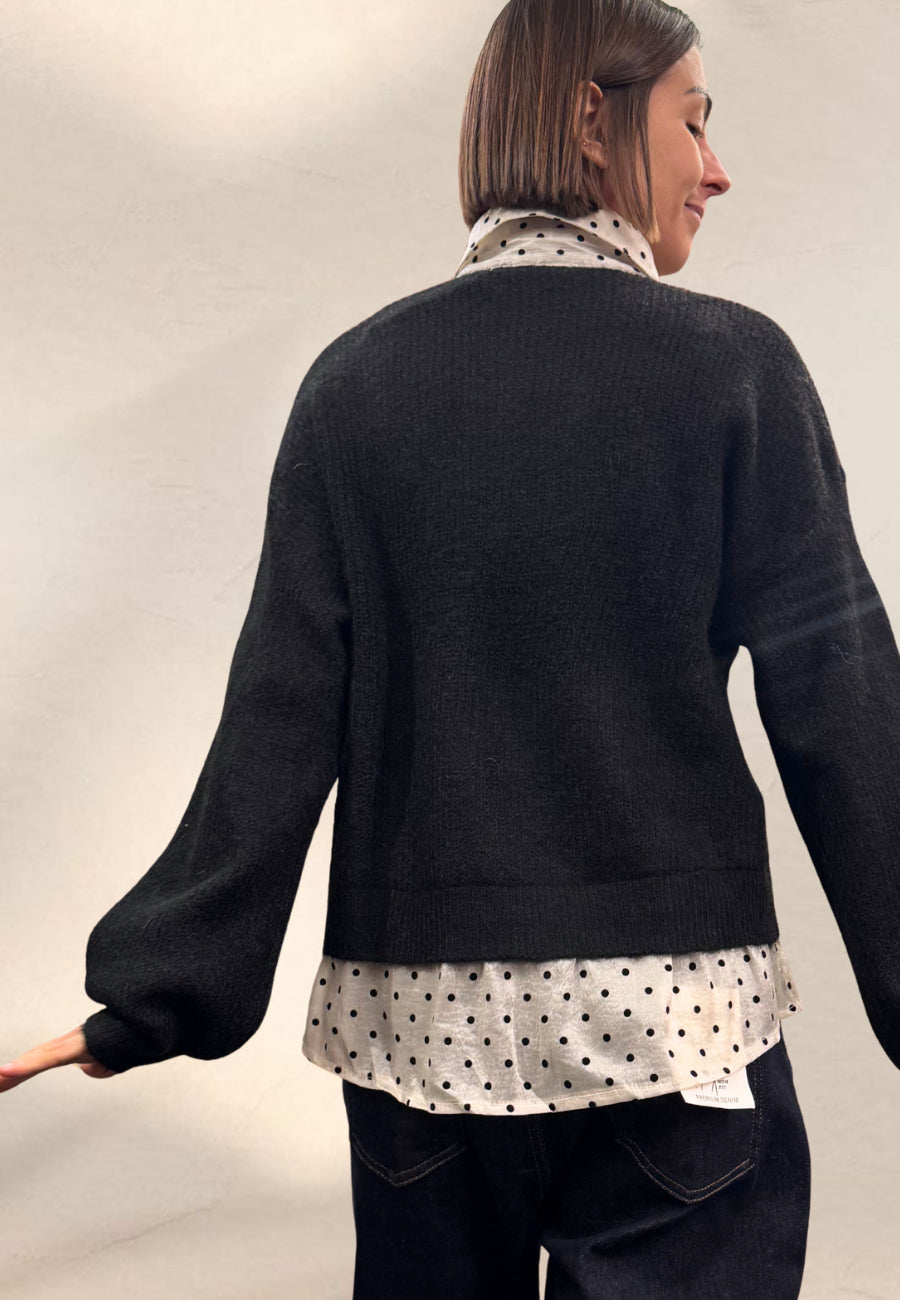 MAGLIONE CLAUDE NERO - Paris Fashion Shop