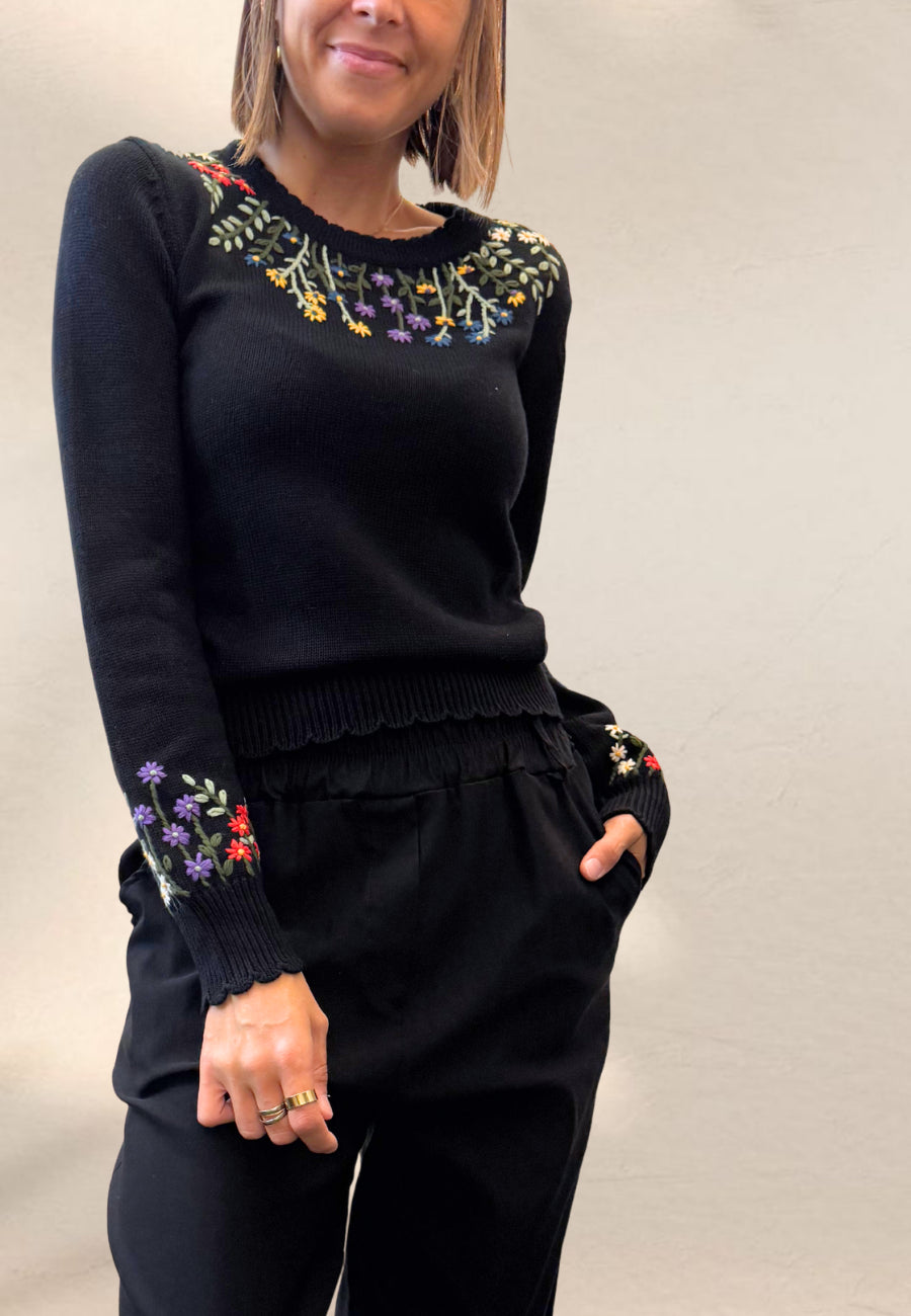MAGLIONE OPORTO NERO - Smile Vestidor