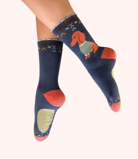 CALZINO SNUGGLE SAUSAGE DOGS - Powder
