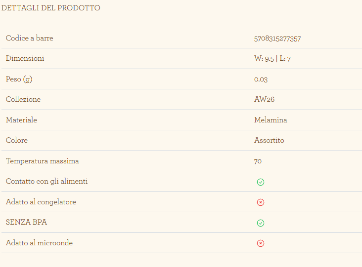 PIATTINO BUSTINA THE - Rice