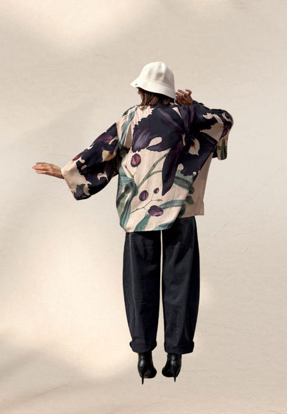 GIACCA KIMONO MIDNIGHT ORCHID - Powder