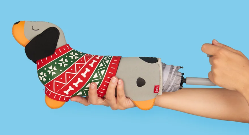 OMBRELLO TECKEL CHRISTMAS GRIGIO - Balvi