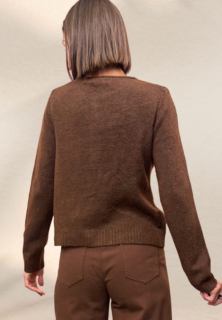 CARDIGAN CUORETTI CIOCCOLATO - Compania Fantastica