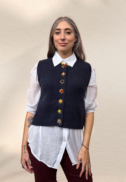 GILET JASMINE BLU - Compania Fantastica
