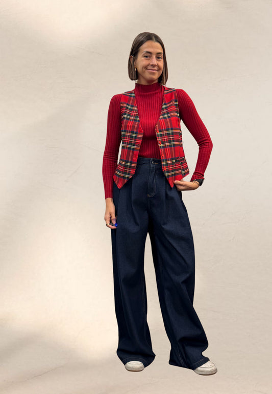 GILET TARTAN - Fun Art Lab