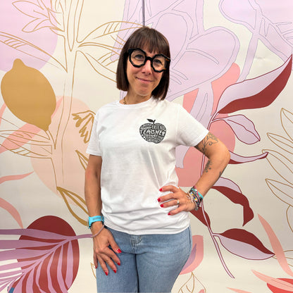 T-SHIRT TEACHER APPLE - Hand made