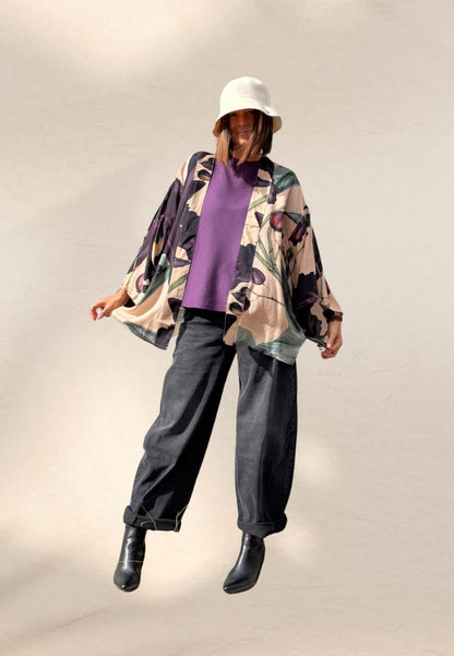 GIACCA KIMONO MIDNIGHT ORCHID - Powder