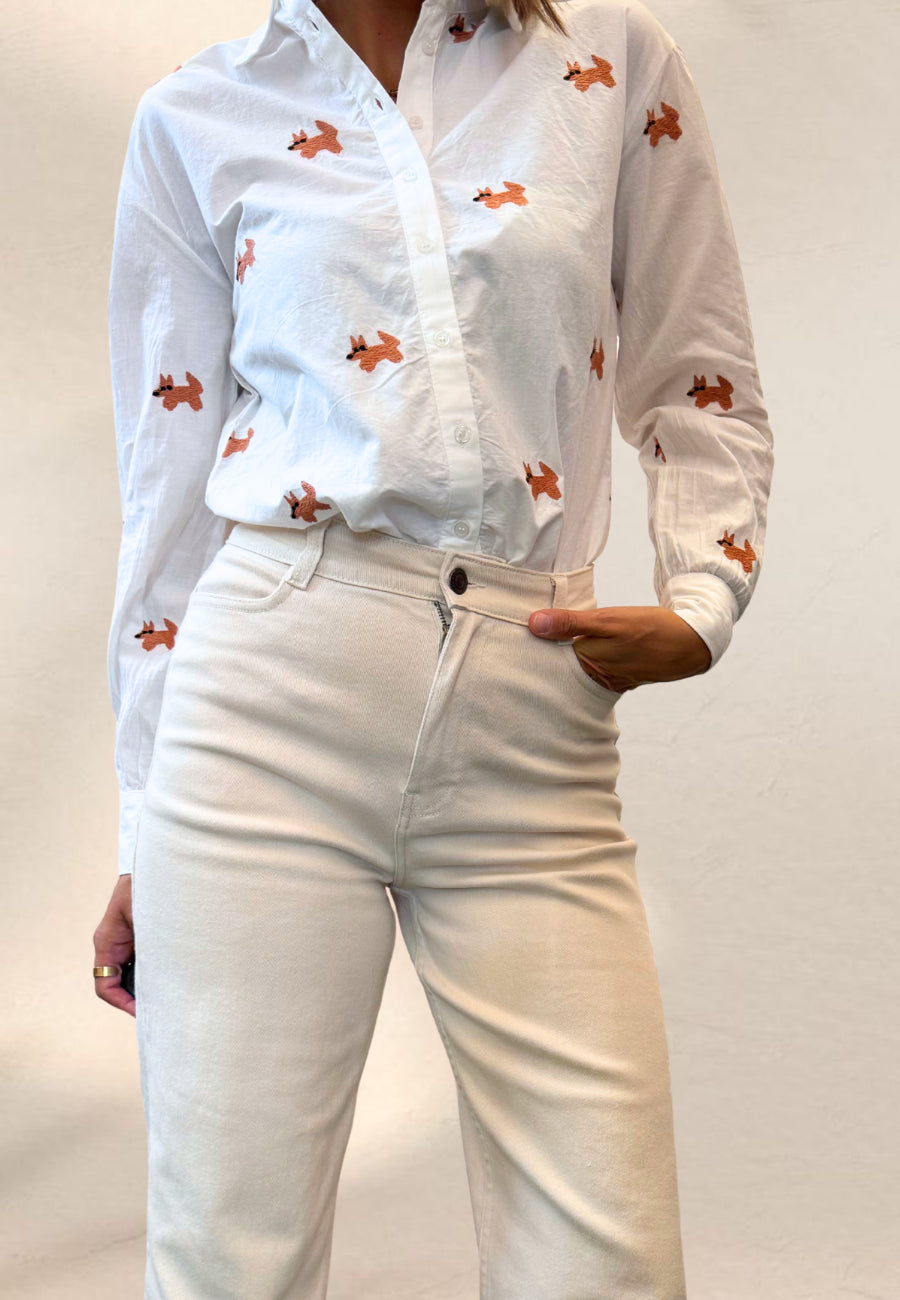JEANS ERIN ECRU - Compania Fantastica