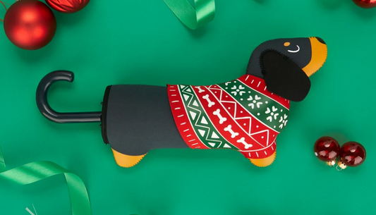 OMBRELLO TECKEL CHRISTMAS NERO - Balvi