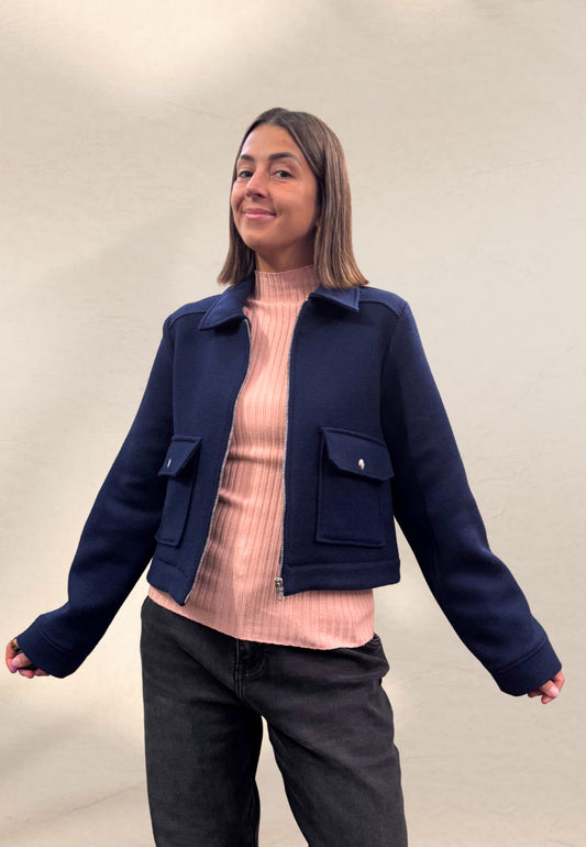 GIACCA LAVINIA BLU - Paris Fashion Shop