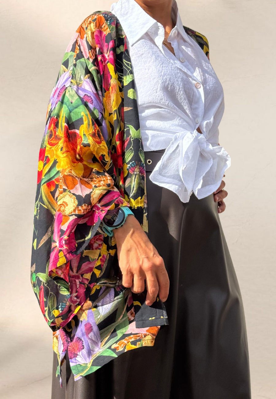 GIACCA KIMONO BOTANICAL KALEIDOSCOPE - Powder