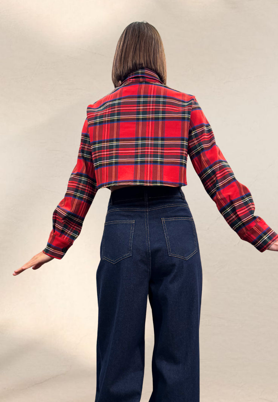 CAMICIA TARTAN CORTA - Fun Art Lab