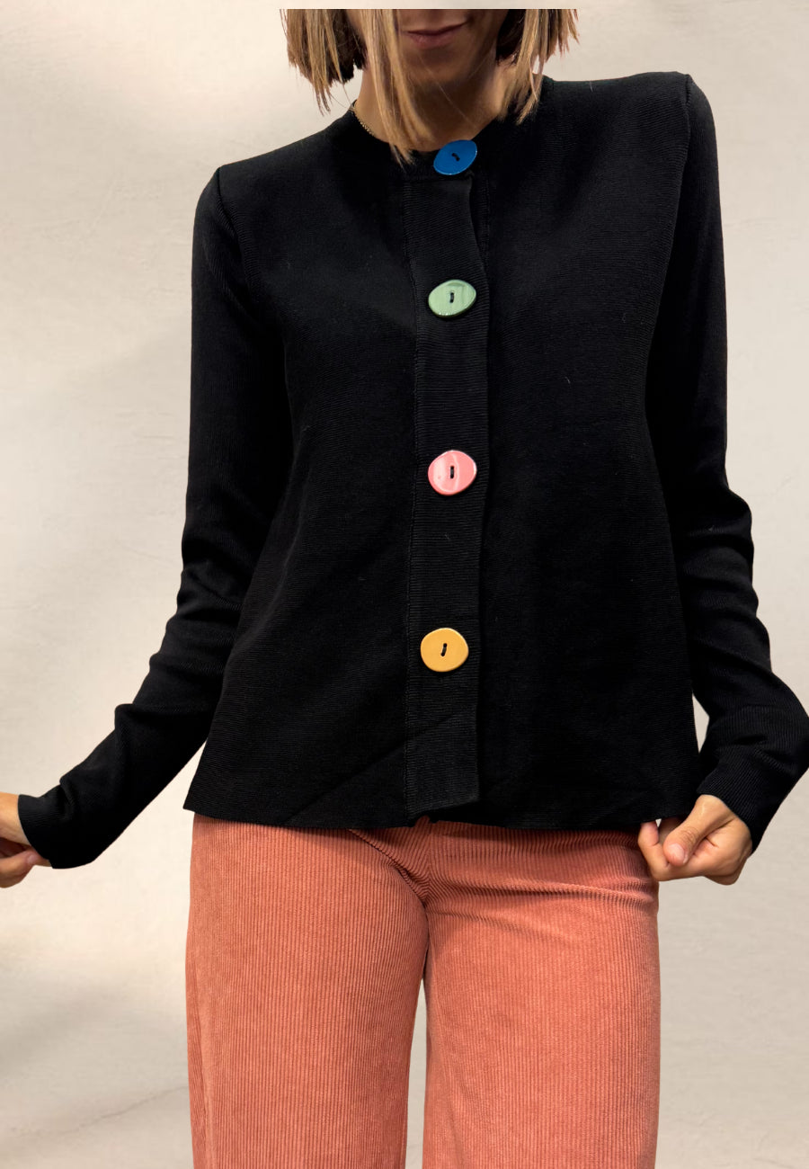 CARDIGAN LUCILLA NERO - Compania Fantastica
