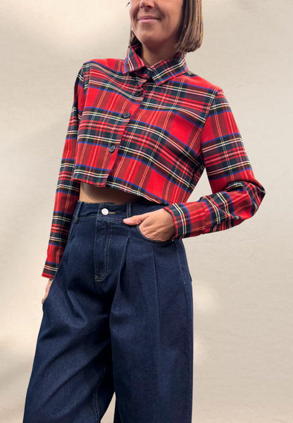 CAMICIA TARTAN CORTA - Fun Art Lab