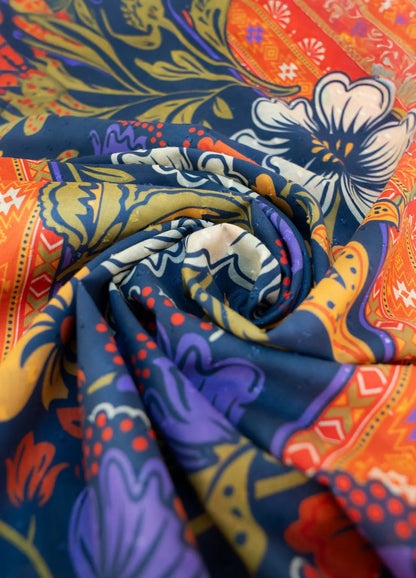 SCIARPA TRAILING FLORAL - Powder