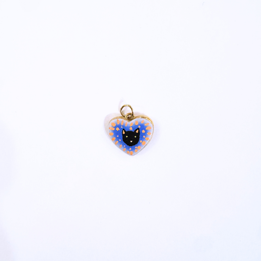 Cuore gatto blu