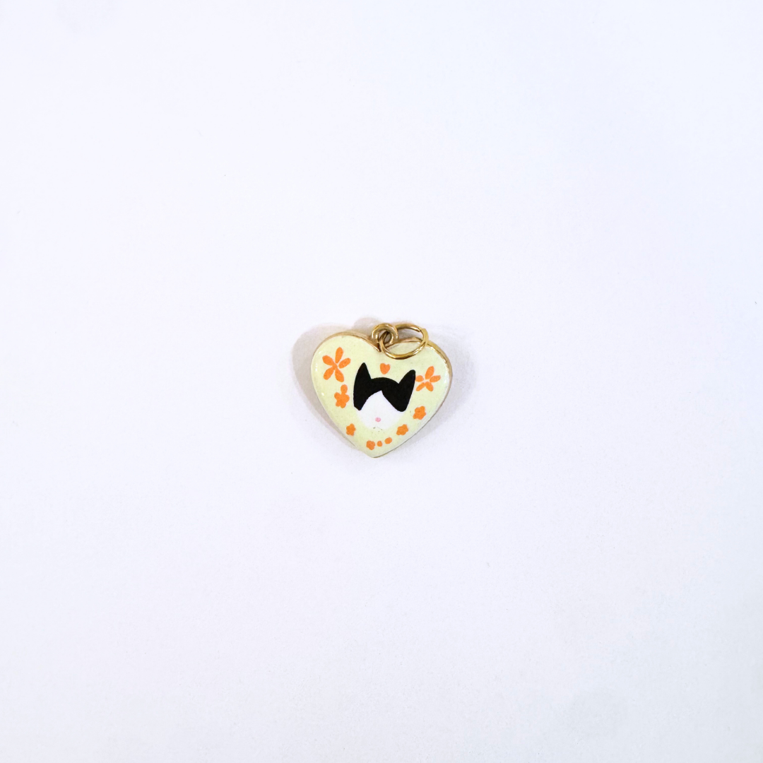 Cuore gatto verde